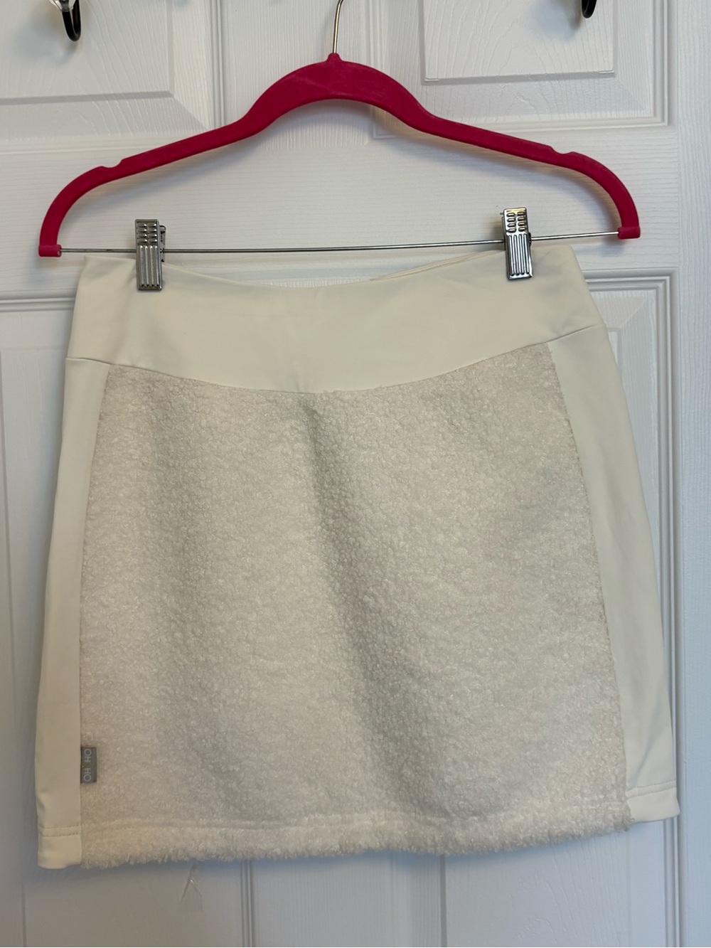 Women’s Cream Textured Mini Skirt
